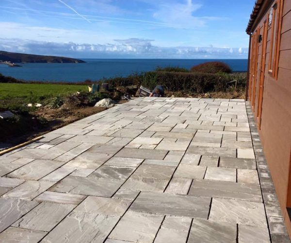 patio design landscaping in pembrokeshire