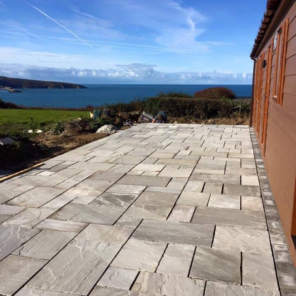 patio design landscaping in pembrokeshire