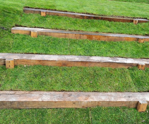 garden design sleepers down to earth