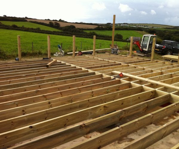 wooden structures down to earth